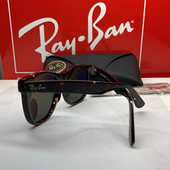 BNWT Rayban Wayfarer Unisex 2140 Tortoise W Brown Polarized lenses asstd - Picture 4 of 7